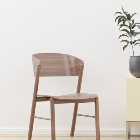 Walnut Curve Chair